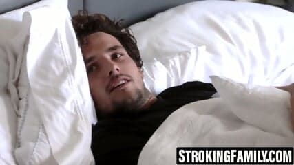 Stepmom takes charge of sons morning wood secretly