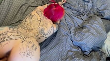 Amateur Goth Cowgirl Creampie - Rough Hardcore Doggystyle
