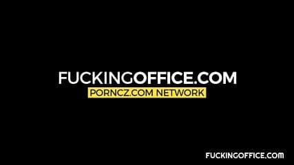 Sarah Smith pounded from behind in the office